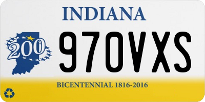 IN license plate 970VXS
