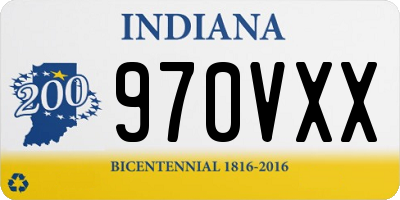 IN license plate 970VXX