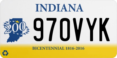 IN license plate 970VYK