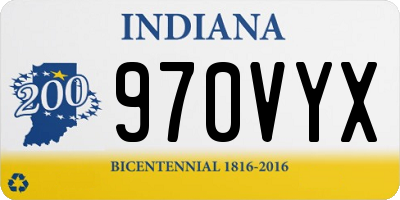 IN license plate 970VYX
