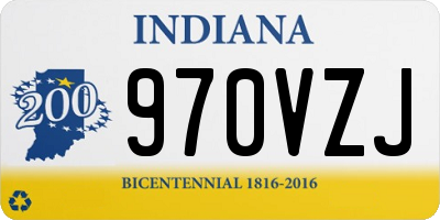 IN license plate 970VZJ