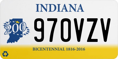 IN license plate 970VZV