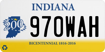 IN license plate 970WAH