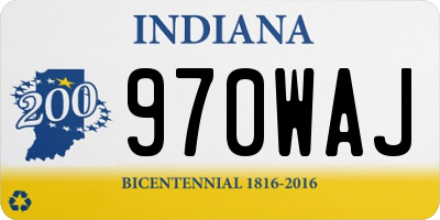 IN license plate 970WAJ