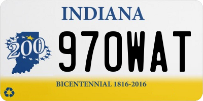 IN license plate 970WAT