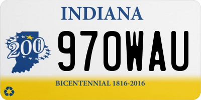 IN license plate 970WAU