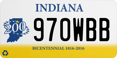 IN license plate 970WBB