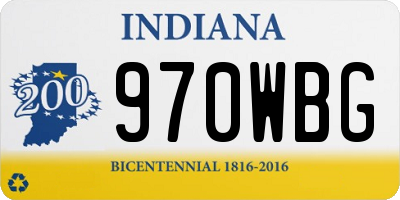 IN license plate 970WBG