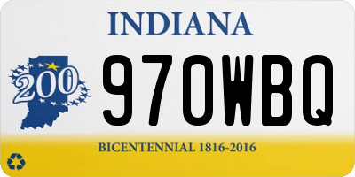 IN license plate 970WBQ