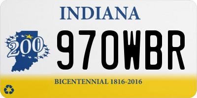 IN license plate 970WBR