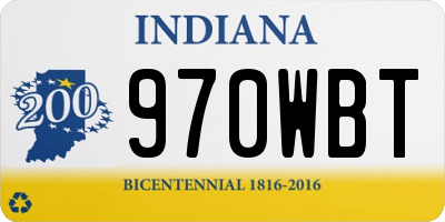 IN license plate 970WBT