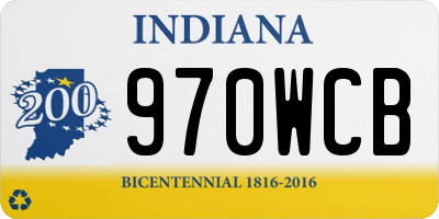 IN license plate 970WCB