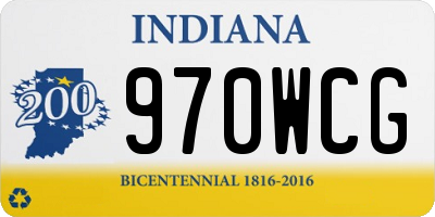 IN license plate 970WCG