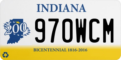 IN license plate 970WCM