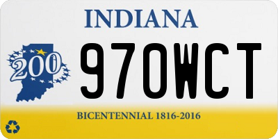 IN license plate 970WCT