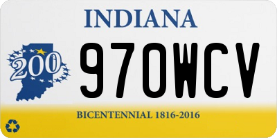 IN license plate 970WCV