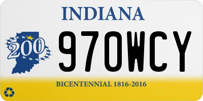 IN license plate 970WCY