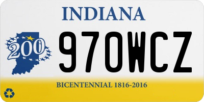 IN license plate 970WCZ
