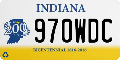 IN license plate 970WDC