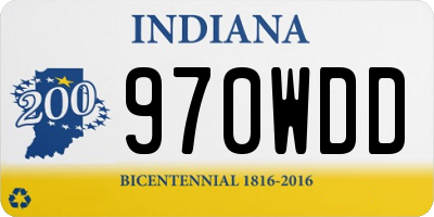 IN license plate 970WDD