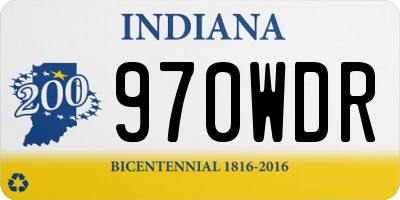 IN license plate 970WDR