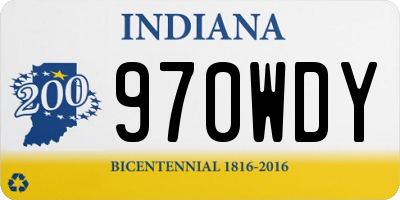 IN license plate 970WDY