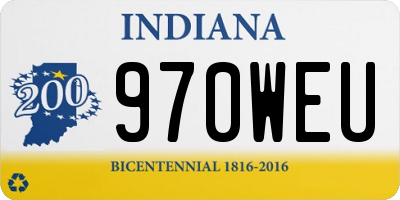 IN license plate 970WEU