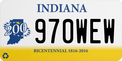 IN license plate 970WEW