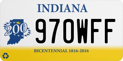 IN license plate 970WFF
