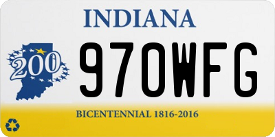 IN license plate 970WFG