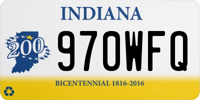 IN license plate 970WFQ