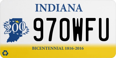 IN license plate 970WFU