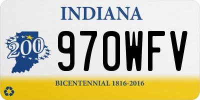 IN license plate 970WFV