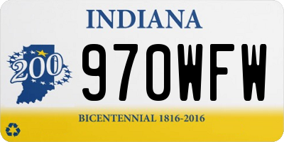 IN license plate 970WFW
