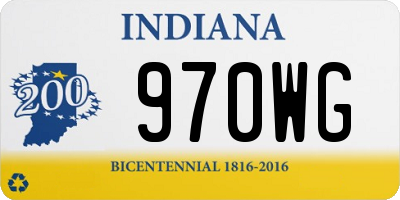 IN license plate 970WG