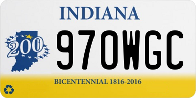 IN license plate 970WGC
