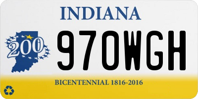 IN license plate 970WGH