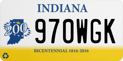 IN license plate 970WGK