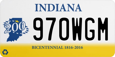 IN license plate 970WGM
