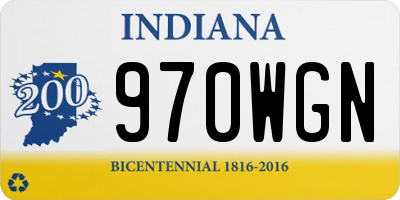 IN license plate 970WGN
