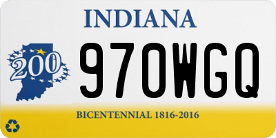 IN license plate 970WGQ