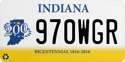 IN license plate 970WGR