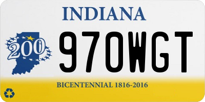 IN license plate 970WGT