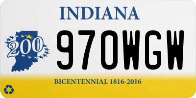 IN license plate 970WGW