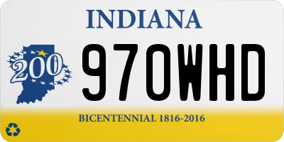 IN license plate 970WHD