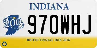 IN license plate 970WHJ