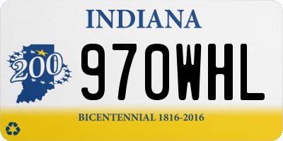 IN license plate 970WHL