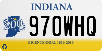 IN license plate 970WHQ