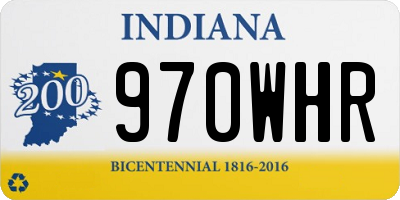 IN license plate 970WHR