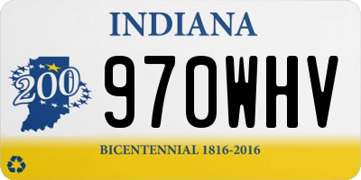IN license plate 970WHV